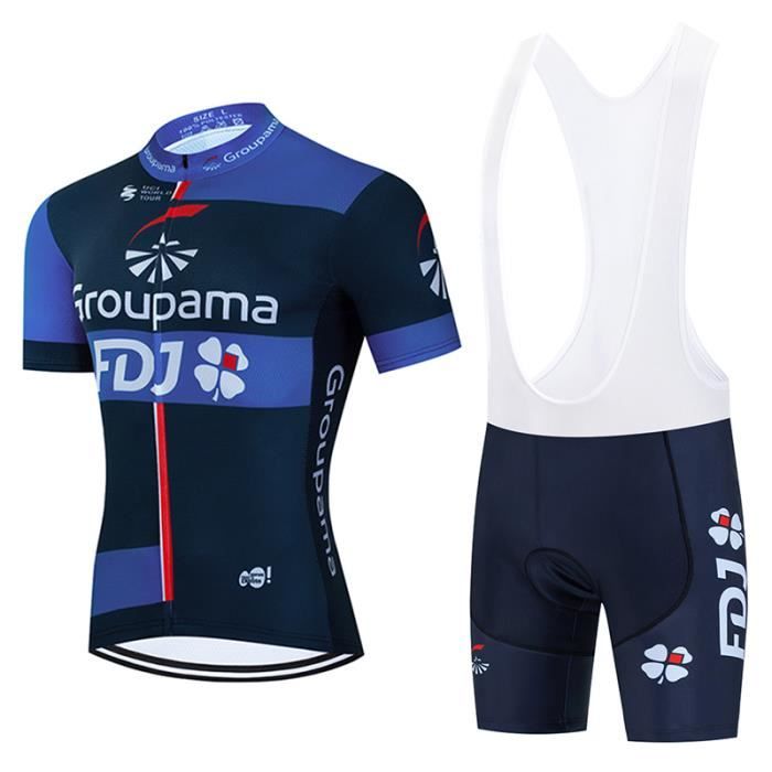 Ensembles de bavoirs de cyclisme - XL - Words UPmemorial FDJ-Maillot d'équipe cycliste pour homme, ensemble d