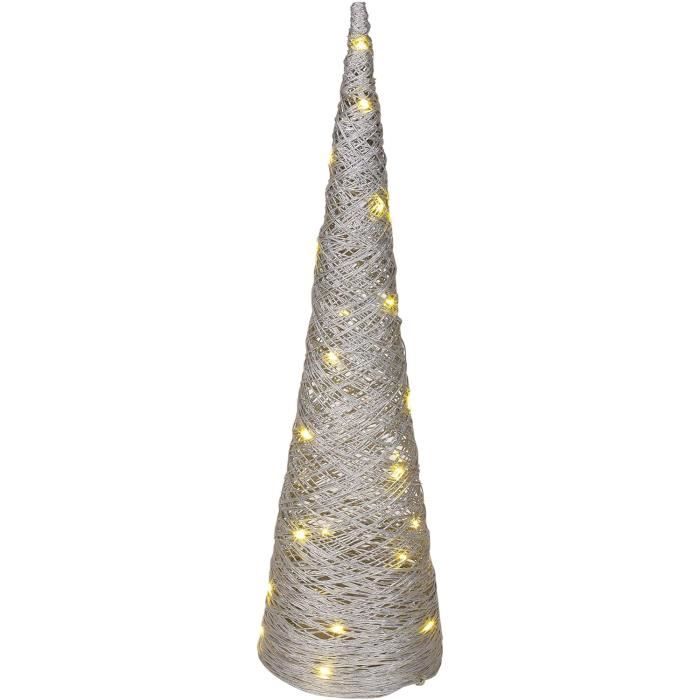 2 Bougies LED Sapin Noël Avec Télécommande - Guirlande Intégrée - Effet Flamme Vacillante