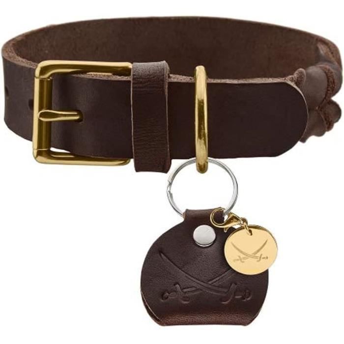 Collier doré pendentif goutte pierre marron oeil de tigre - Un grand marché