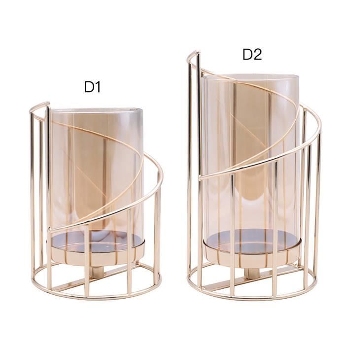 Bougeoir En Fer (lot De 2) - Pour Bougies, Cônes D'encens, Aromathérapie - Design Simple Et Stable, Finition Or