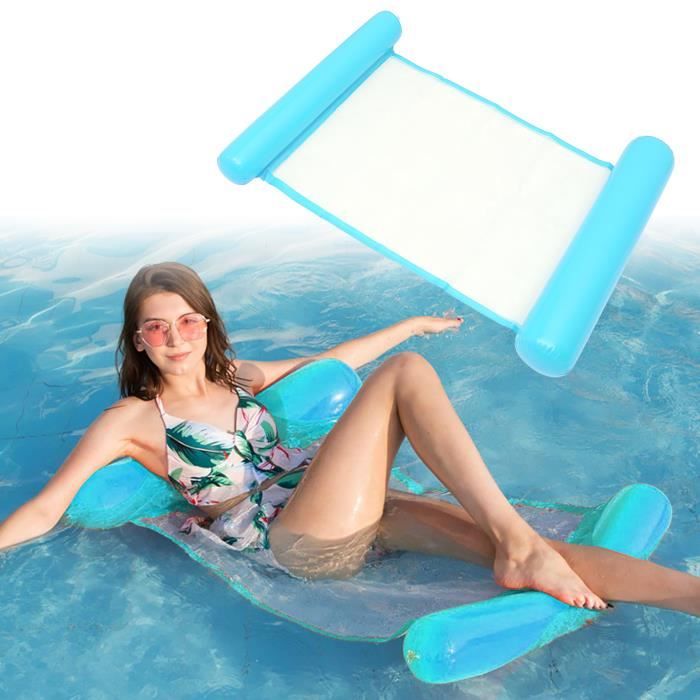 Hamac Flottant Piscine 4 En 1 Gonflable - Matelas Bouée Adulte Pour Détente Aquatique
