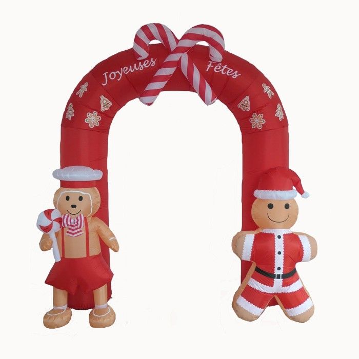 3 Cannes à Sucre Gonflables 88 Cm – Décoration Noël Extérieur/intérieur, PVC Résistant, Facile à Installer, Ambiance Festive
