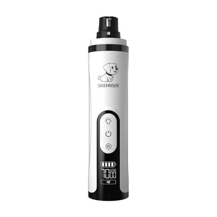 Broyeur à Ongles pour Chien avec 2 lumières LED – Broyeur à Ongles Super Silencieux pour Animal de Compagnie Puissant Coupe-Ongles