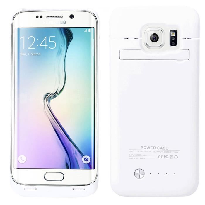Batterie externe samsung galaxy s6 Edge rechargeable 4200mAh blanc