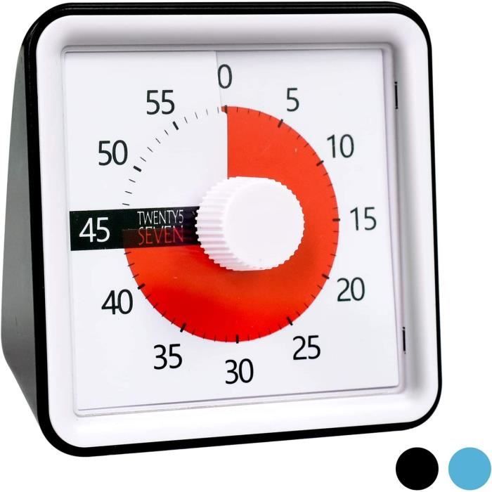 Minuteur Visuel Silencieux 60 Minutes - Pour Classe, Bureau, Cuisine - Design Sans Tic-tac, Mécanique