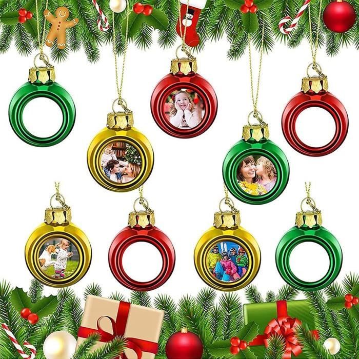 9 Pcs Boules De Noël,Boules De Noel en Plastique Boules De Noël