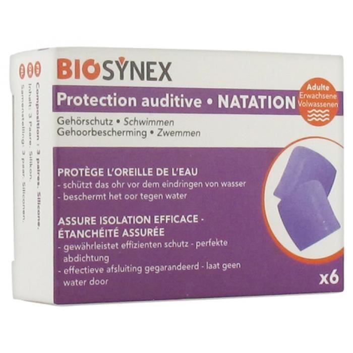Biosynex Protecteur Auditif Natation Adulte 3 Paires