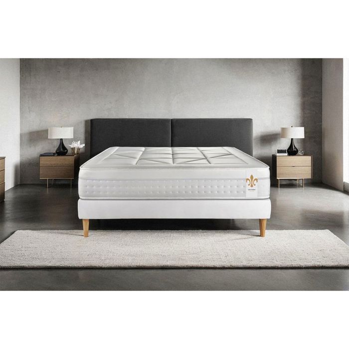 Ensemble Vingt-Huit 140 x 190 cm sommier Kit Blanc