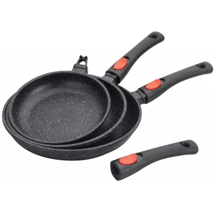 Lot De 3 Poeles Effet Pierre 30 24 Et 20 Cm Shepler Avec Manche Amovible Achat Vente Poele Sauteuse Lot De 3 Poeles Effet Pierr Cdiscount