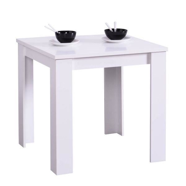 homestyle4u - 2180 - table à manger 80x80 cm blanc 4 places