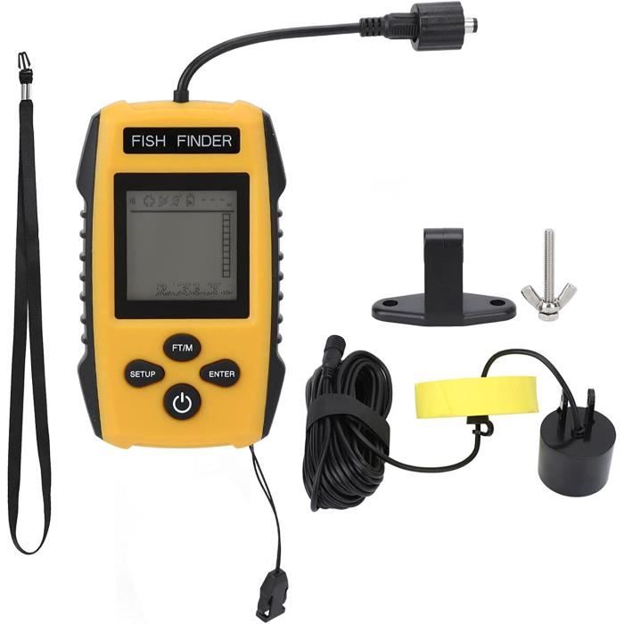 Détecteur de poisson portable avec écran LCD filaire, détecteur de Détecteur de poisson portable avec écran LCD filaire, détecteur de