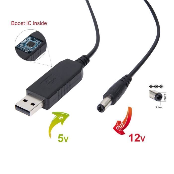 Cordon d'alimentation USB 5V universel, câble d'alimentation USB vers DC  avec connecteurs 8 types pour téléphones Android, , Po