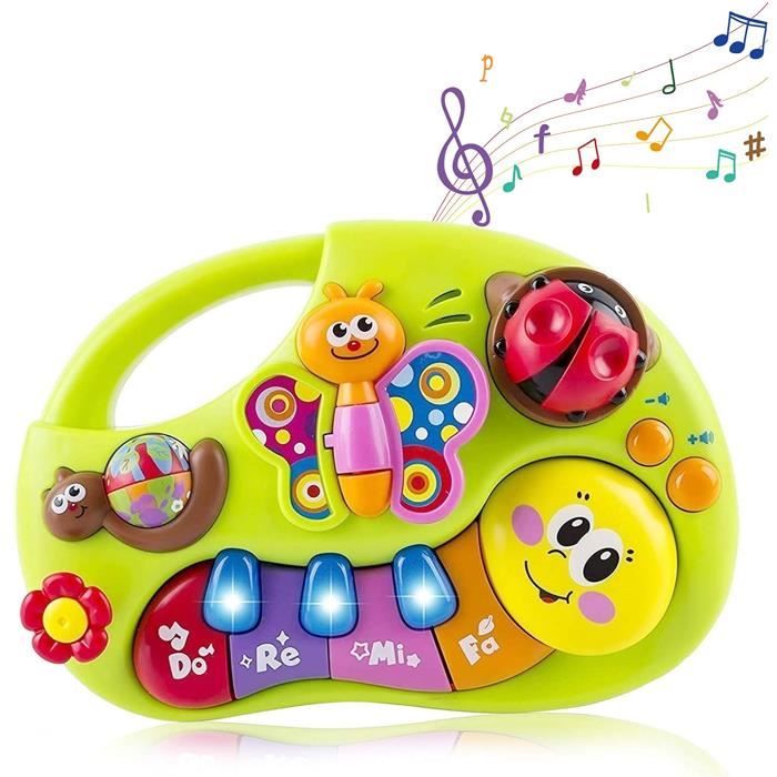 Wishtime Jouet Musical Enfants Jouets De Piano Pour Filles Garcons Instrument De Musique Pour Tout Petit Clavier Dj Avec Micro De 1 2 3 4 5 Ans Developpement Moteur Et Cognitif Jeux Et