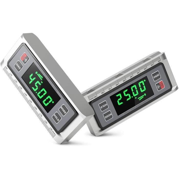 Rapporteur D'angle Numérique Magnétique 4 Côtés - 0-90°/0-180°, écran LCD, Signal Sonore, étanche IP54 - 7