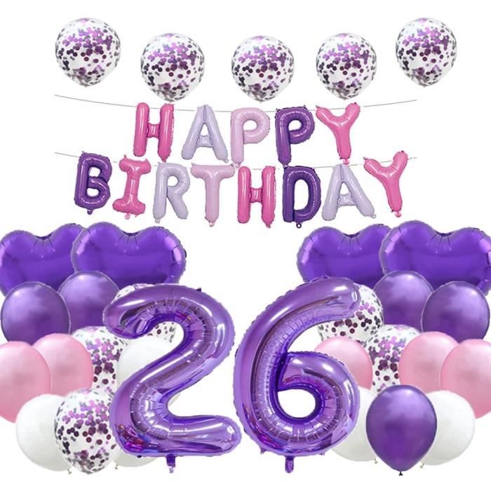 8 x Filles 1st Anniversaire Latex Ballons 12" rose violet Fête Décoration Fournitures 