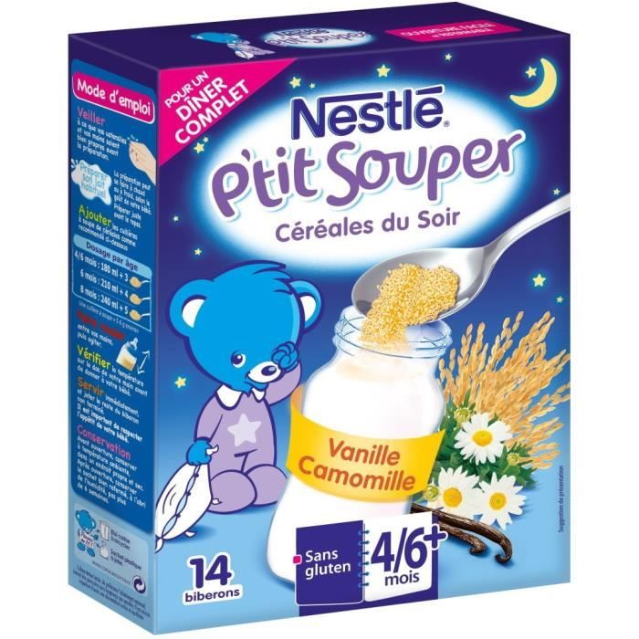 NESTLÉ P'tit Souper Céréales du soir Vanille camomille - 250 g