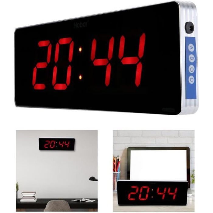 Horloge murale à LED YES Grand LED Avec Calendar et