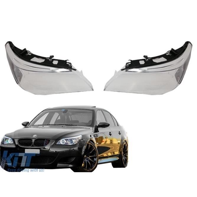 Verre de Phare pour BMW 5 E60 E61 Non-LCI 03-07 Headlights Lens Glasses  Limo Touring - Cdiscount Auto