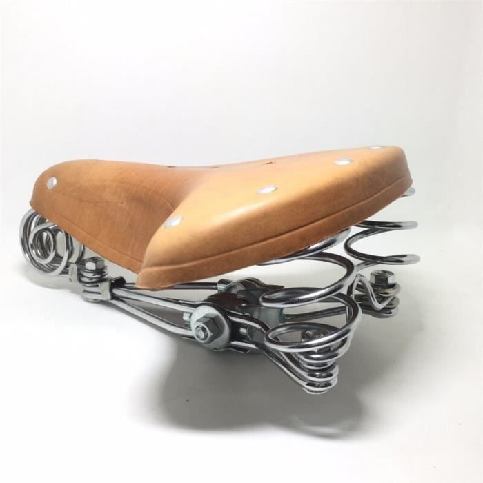 Ancienne Selle De Vélo ALCYON En Cuir Avec Sacoche - Vintage