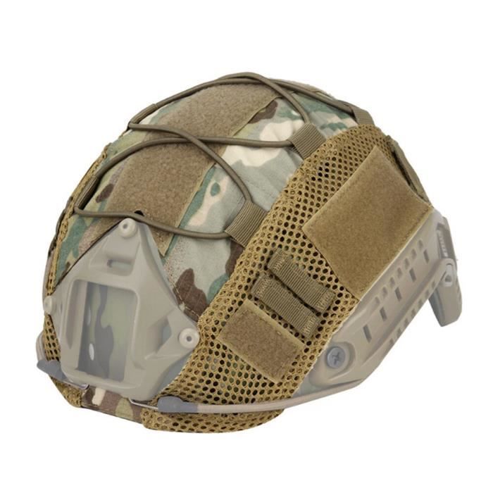 Housse De Casque Tactique WLXW – Tissu Maille Nylon 850D, Camouflage Multicam, élastique, Anti-éblouissement Et Respirant Pour Airsoft Et Plein Air