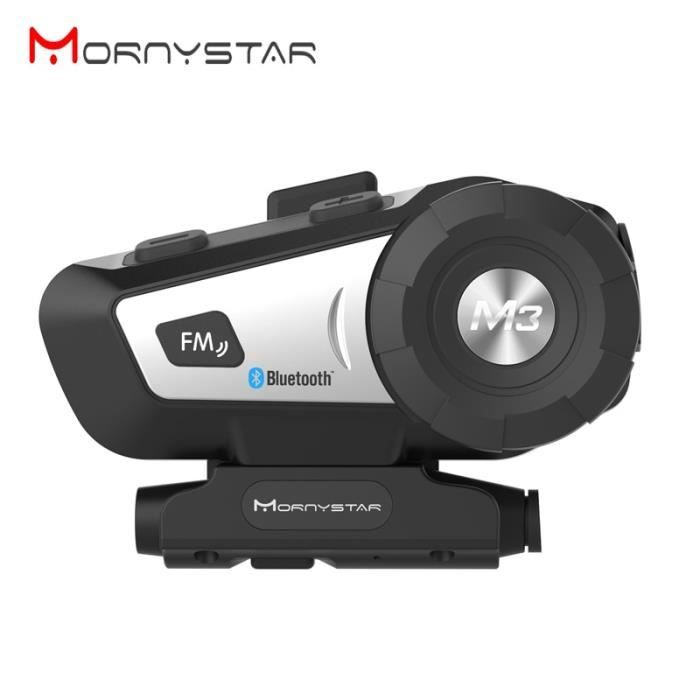 Mornystar-Oreillette Bluetooth M3 Plus pour Moto, Appareil de Communication Pour Casque, Intercom Sans Fil, R