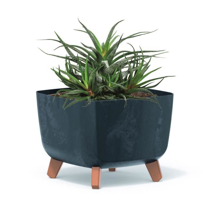 Plateau à Roulettes Pour Pots De Fleurs - Carré, Intérieur 23,5 Cm, Plastique Robuste Gris - Facilite Le Déplacement Des Plantes Lourdes
