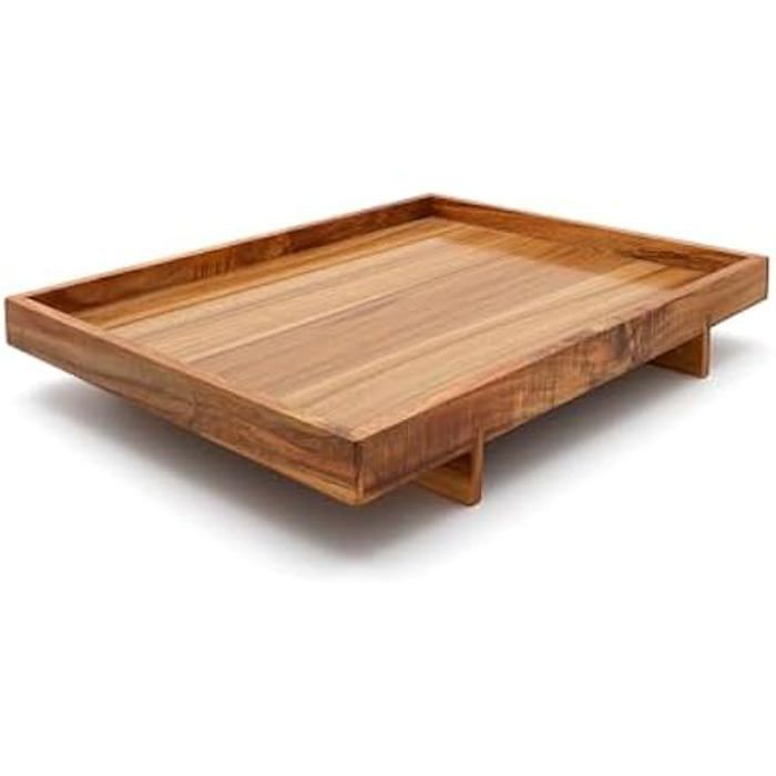 Plateau en Acacia - BREDEMEIJER - Wazuka - Rectangulaire - 40 x 30 x 6 cm - Durable