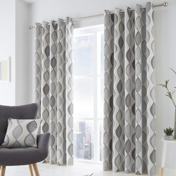 GIRASOLE HOME® Coppia Tende Semi Coprenti Motivo a Righe Tenda per