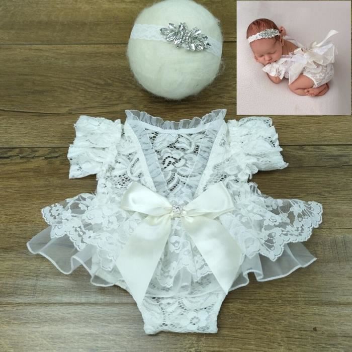 Robe Bandage En Dentelle Bebe - Taille M - Couleur Ivoire - Neuf Avec étiquettes