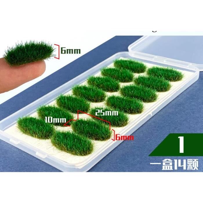 32 Touffes D'Herbe Artificielle Statique - Diamètre 2 Cm - Pour Dioramas, Maquettes, Paysages Miniatures - 2
