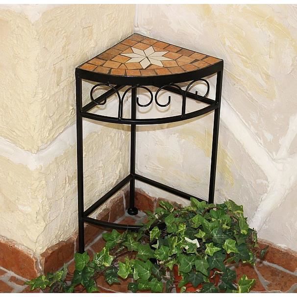 Set 3 Tabourets Porte-Fleurs Merano Mosaïque DanDiBo - Hauteurs 20/27/37 Cm