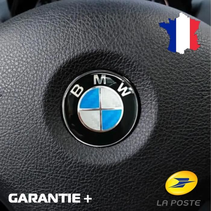 Embleme logo de volant 45mm bmw BLEU CARBONE Stock en France