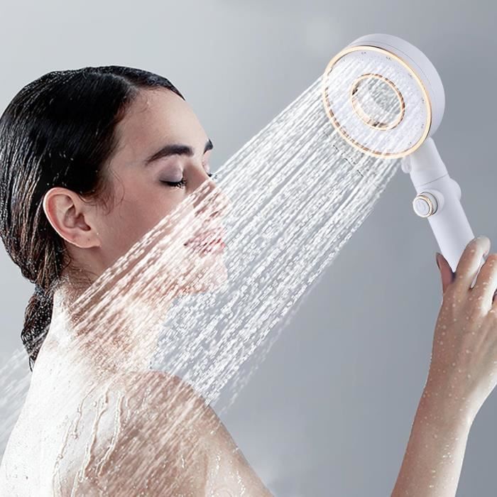 Pommeau De Douche Booster De Pression – Filtre Chauffe-Eau – 3 Modes De