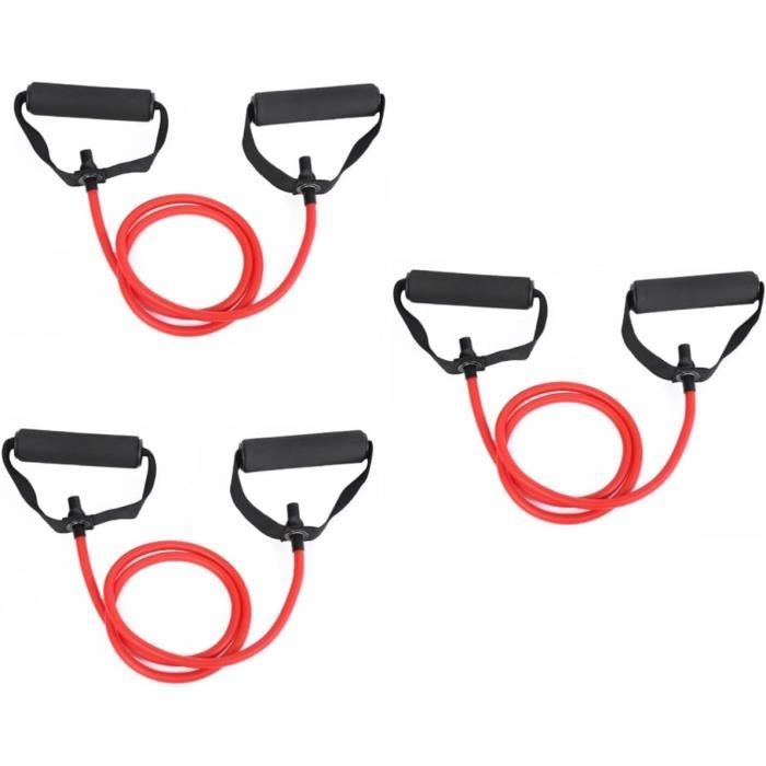 Bandes De Résistance Pour Fitness | 4 Tubes à Pédale Pour Entraînement Physique | Corde Avec Poignées Intégrées Pour Abdominaux, Débutantes Et Musculation Des Bras & Jambes