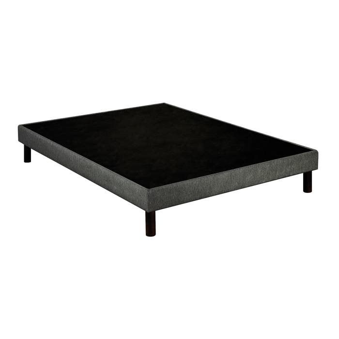 Sommier déco tapissier Unic gris - Epeda 140x190