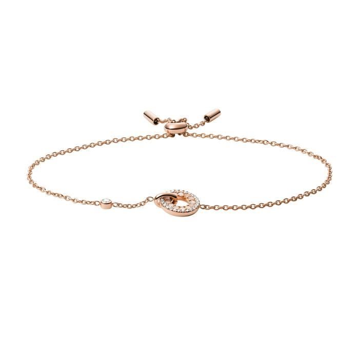 Bracelet femme - FOSSIL - Bracelet Fossil Mop Links - Achat / Vente bracelet  - gourmette Bracelet Fossil Mop Links Acier Rose - Cd