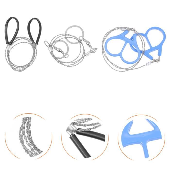 Wisyurt Mini Scie à Fil en Acier Inoxydable - Scie à Chaîne de Poche Portable, 10 m