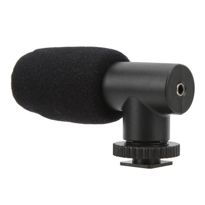 GOTOTOP Microphone pour appareil photo Microphone de caméra Jack 3,5 mm antibruit micro de téléphone portable universel pour les
