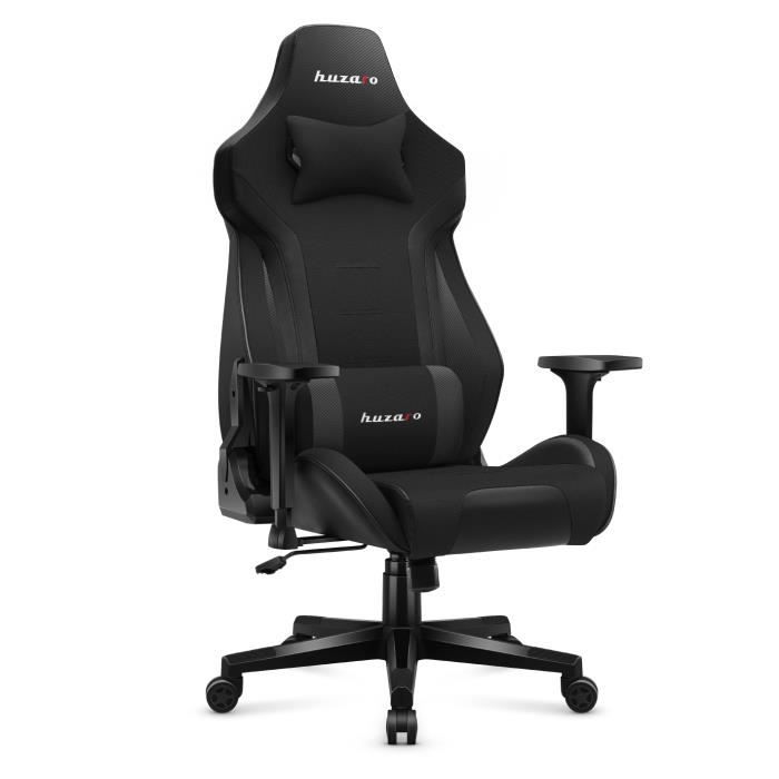 Chaise gaming HUZARO FORCE 7.6 Chaise Bureau Pc Gaming Ergonomique Coussin Lombaire Têtière Accoudoirs Réglable Pivotant