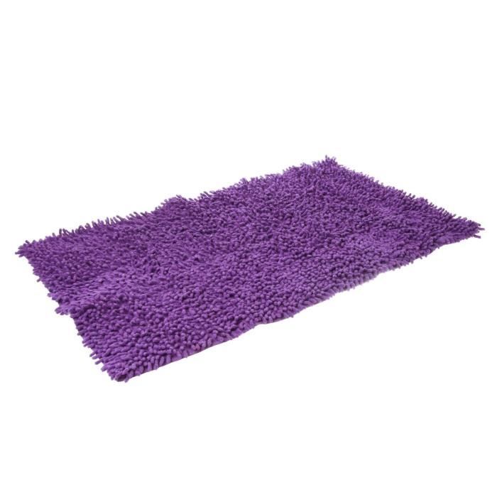 Tapis Salle De Bain Chenille Violet Achat Vente Tapis De Bain