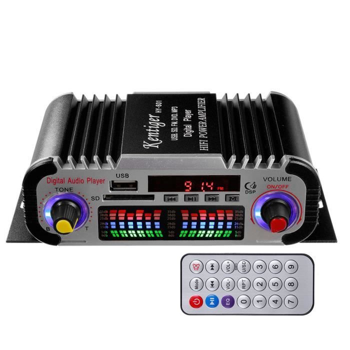 Amplificateur Hifi 5 Canaux Bluetooth 600W - Stéréo FM USB Pour Platine Vinyle