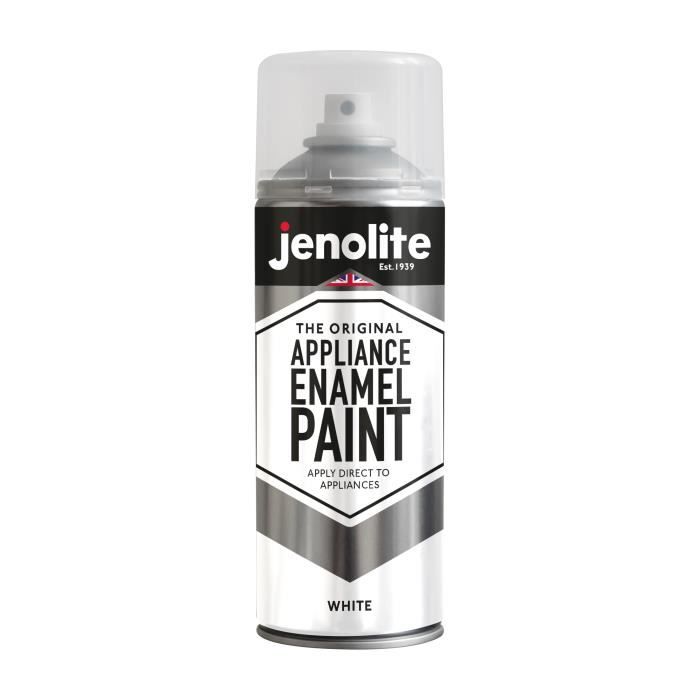 Peinture En Spray JENOLITE Pour Électroménagers - Blanc, 400ml, Restaure Frigos, Lave-linge - Anti-Rouille