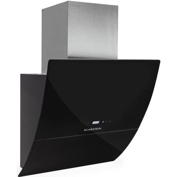 Klarstein Rgl60bl Hotte Aspirante Design Moderne Epure 60cm 550m Timer Verre Noir Achat Vente Hotte Cdiscount
