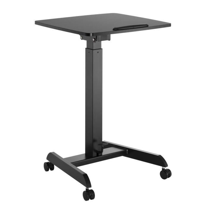 Table dordinateur portable réglable en hauteur avec roulettes Bureau assis-debout Réglable en hauteur jusquà max. 113cm