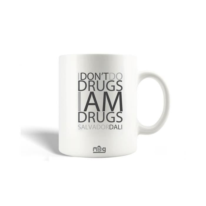 Mug En Céramique Salvador Dali Parodie Influenceurs - Blanc, Lavable Lave-vaisselle