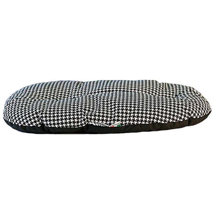 Coussin ovale pour chien - MARTIN SELLIER - Classic Black - 87 x 57 cm - Ép. 5 cm - Tissu polycoton 100 g/m²