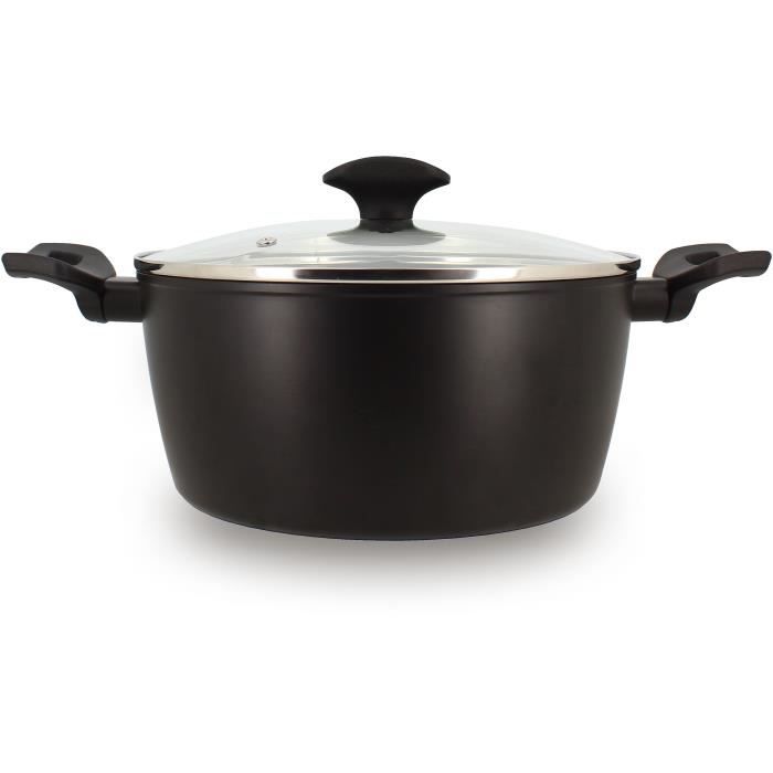 Faitout - Cheffinger - 24cm - 3.7L - Marbre antiadhésif - Passe au four Faitout - Cheffinger - 24cm - 3.7L - Marbre antiadhésif - Passe au four