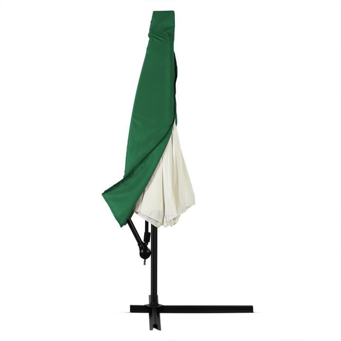 Deuba Housse Protection Parasol 3,5m Beige - Bâche Polyester Résistante Avec Fermeture Éclair