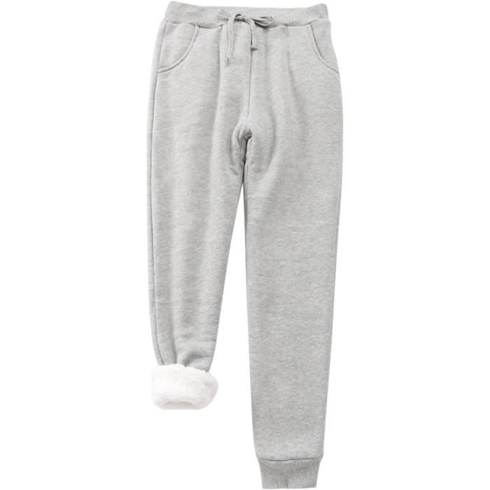 Pantalon de Jogging en Polaire Femme Chaud, Sportif et