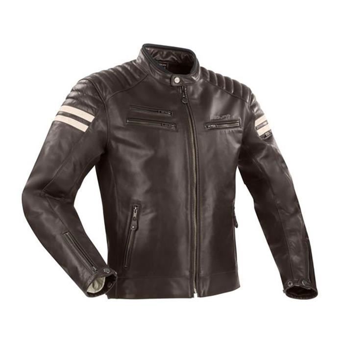 Segura Homme Funky Blouson moto, brown white, M EU Cdiscount Auto